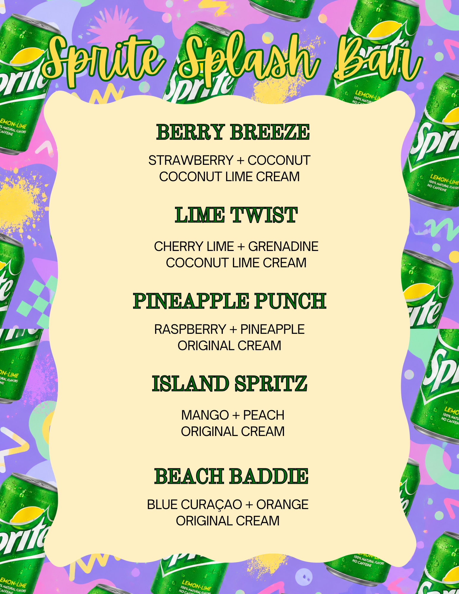Sprite Splash Bar